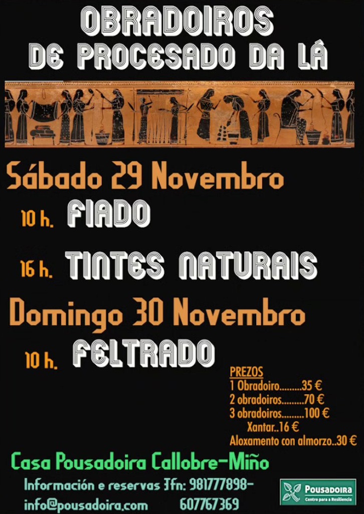 Taller de lana en Casa Pousadoira